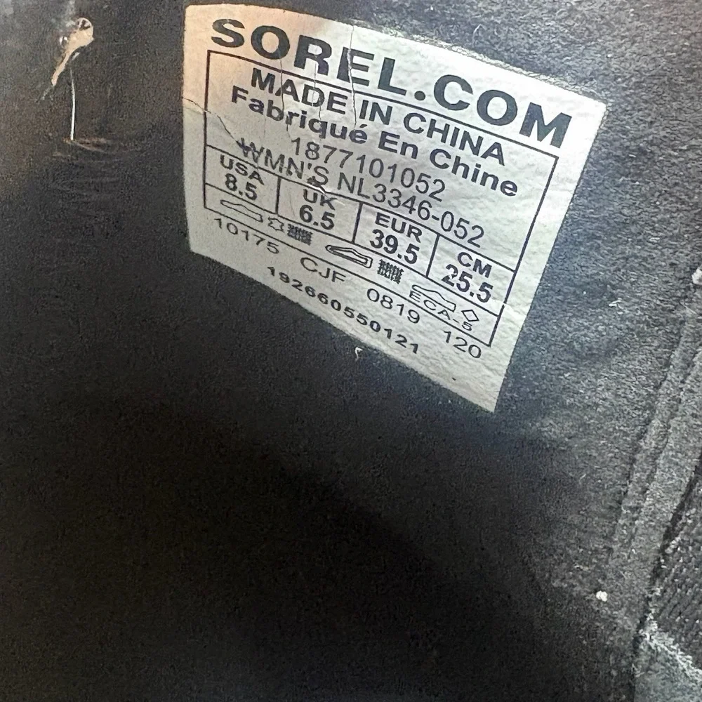Sorel Joan of Arctic II Chelsea Boots Womens 8.5 Quarry Gray Waterproof Leather